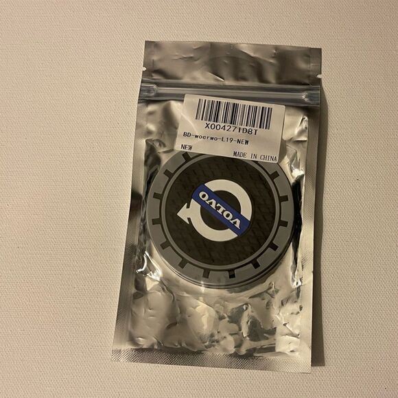 Volvo car cup Coasters in black and gray. Set of 2 NWT - Picture 7 of 7
